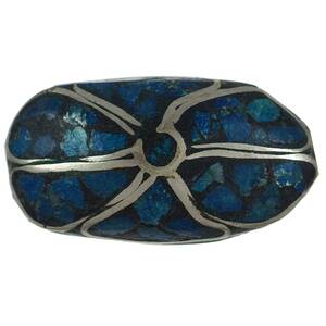 F1889* Native American n. color using * blue group Stone * France * antique brooch *