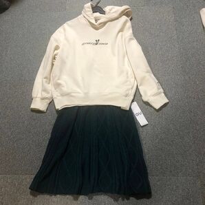 パーカー &ニットスカート & ブラトップ ユニクロ GU レディース 服 セット