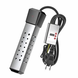投げ込みヒーター 1500W ポータブルバケットヒーター 浸水給湯器 (日本語マニュアル付き)