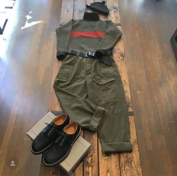 【2点セット】 ジョージロールネック 46 ポンポンビーニー ナイジェルケーボン ニット オーセンティック