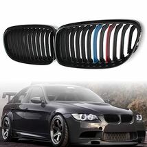 新品◇BMW 3シリーズ E90/E91 セダン/ワゴン Mカラー フロントグリル セット Mスポーツルック 2009-2011 レーシンググリル 上質設計_画像2