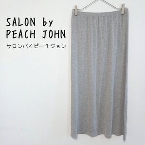 SALON by PEACH JOHN】ロングスカート 薄地 ウエストゴム 無地