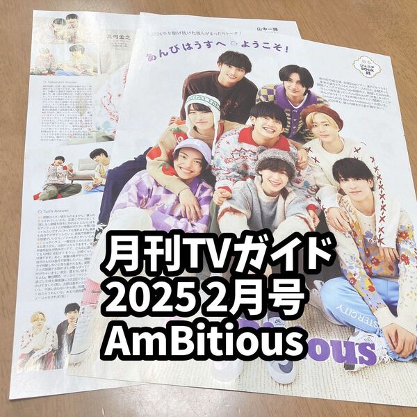 雑誌 切り抜き テレガイ 月刊TVガイド 2025 2月号 AmBitious