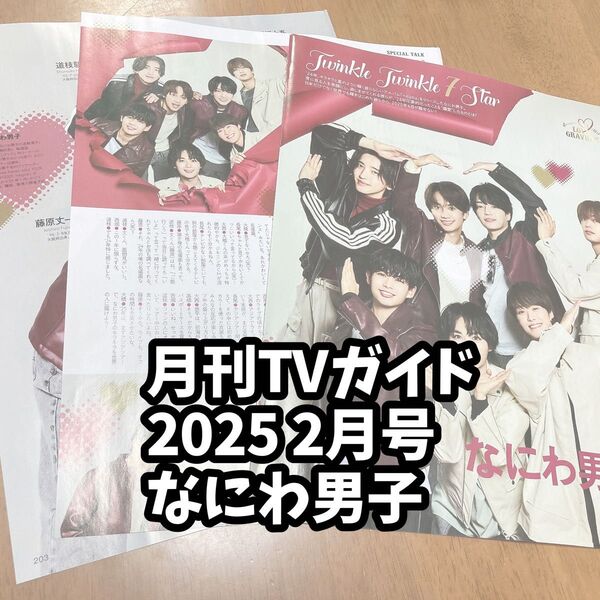 雑誌 切り抜き テレガイ 月刊TVガイド 2025 2月号 なにわ男子