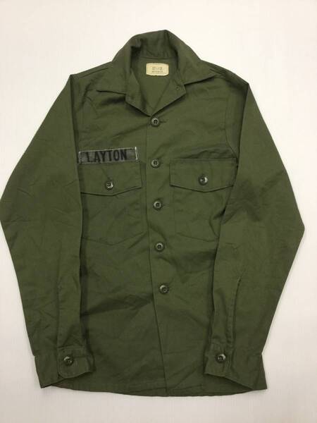 79年 70s ミリタリー ユーティリティシャツ 121/2×31 米軍 ミリタリーシャツ 小さめ