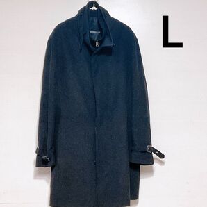 コート 黒 紳士服 スタンダードカラー ビジネス カシミヤ L アウター