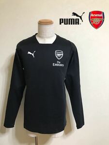 【新品】 PUMA Arsenal プーマ アーセナル トレーニングウェア トップス スウェットシャツ プレミアリーグ USサイズS 長袖 黒 753288