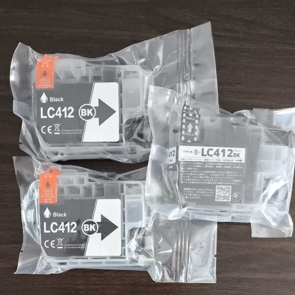 LC412BK 互換インク 3本