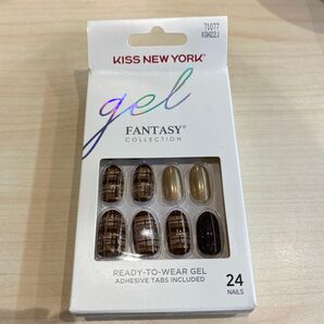 ネイルチップ チェック ブラウン 新品