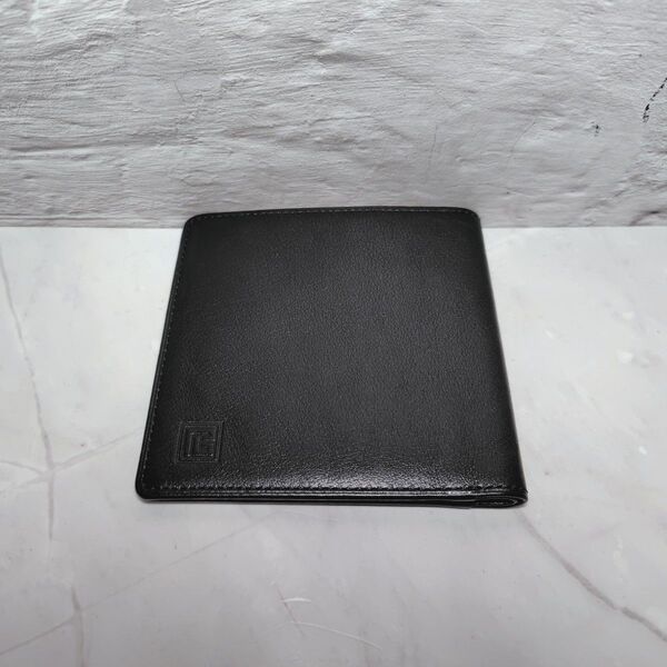 ピエールバルマン 二つ折り財布 札入れ レザー 黒 ブラック メンズ 紳士 ウォレット 送料無料
