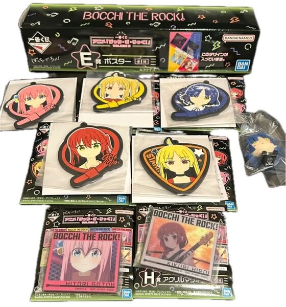 一番くじ ぼっち・ざ・ろっく! セット E賞ポスター F賞ちょこのっこフィギュア G賞ラバーコースター H賞アクリルマグネット