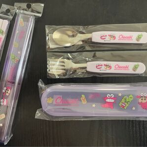 新品 クレヨンしんちゃん カトラリーセット ケース付き 保育園 幼稚園 小学生 お弁当 お箸 スプーン フォーク