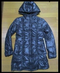  down proportion 80%onitsuka Tiger down jacket S size black with a hood . Asics down coat protection against cold 