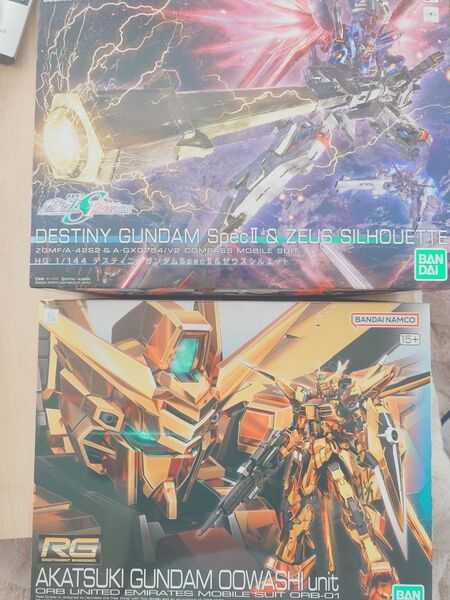 HG ゼウスシルエット RG アカツキガンダム セット