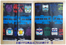 ＜ポケットティッシュケース＞電車新幹線機関車紺★ハンドメイド★ラミネート加工_画像3