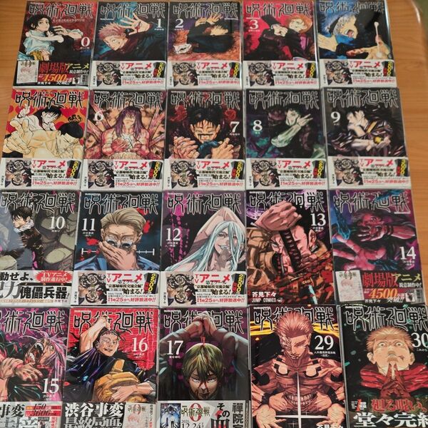呪術廻戦 0~17巻、29巻、30巻 (ジャンプコミックス) 芥見下々/著