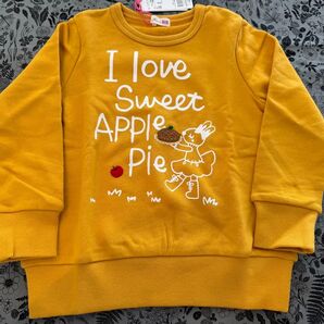 新品未使用品 KP Apple pie 裏毛トレーナー 山吹色120cm
