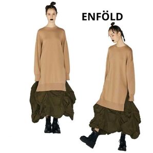 ENFOLD WOOL COTTON FINEKNIT TUNIC エンフォルド