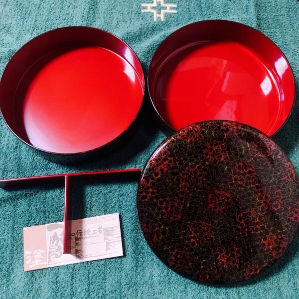 津軽塗り 蓋付き菓子器 イシオカ工芸 漆器 伝統工芸