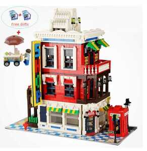 Legoing市クリエイターアーキテクチャ　クリエイターエキスパートガーデンコーヒーハウスモジュラー　2332pcs