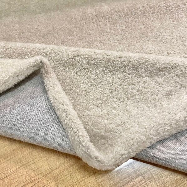 綿混ソフトボア裏毛ニット グレーベージュ 120cm巾×50cm グレージュ