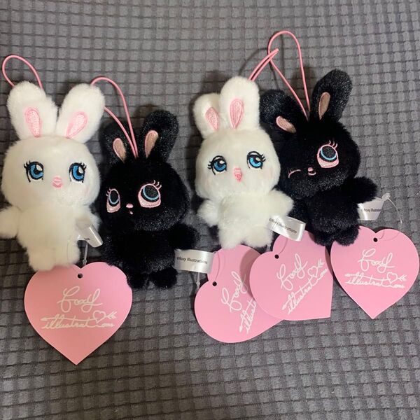 foxy illustrations BUNNYマスコット 4種コンプセット
