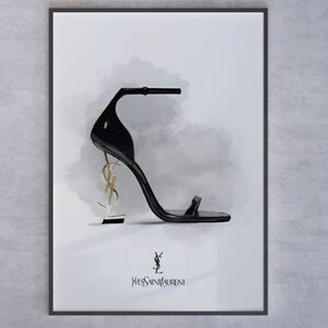 H181 アートポスター インテリア YSL ブラック 大人可愛い おしゃれ