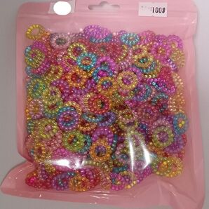 処分セール ☆80g 15mm カラフル スペーサー ロンデルビーズ