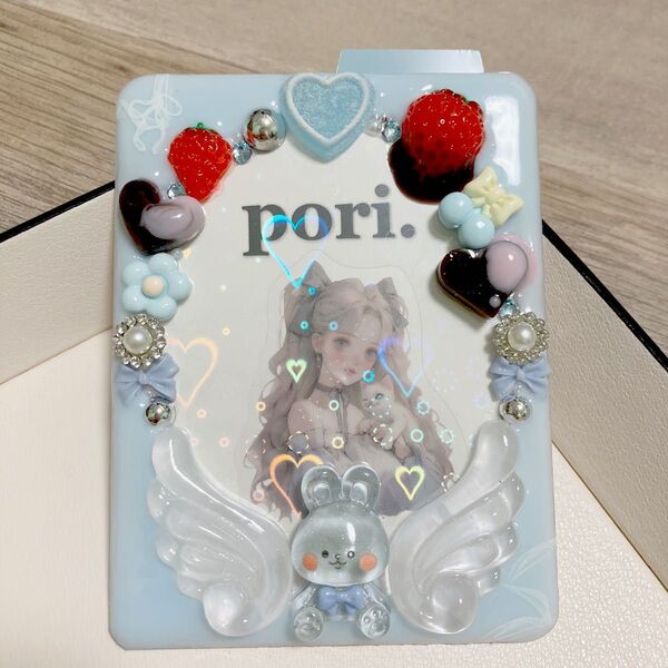 VA06 トレカケースデコ ハンドメイド メルトストロベリー3