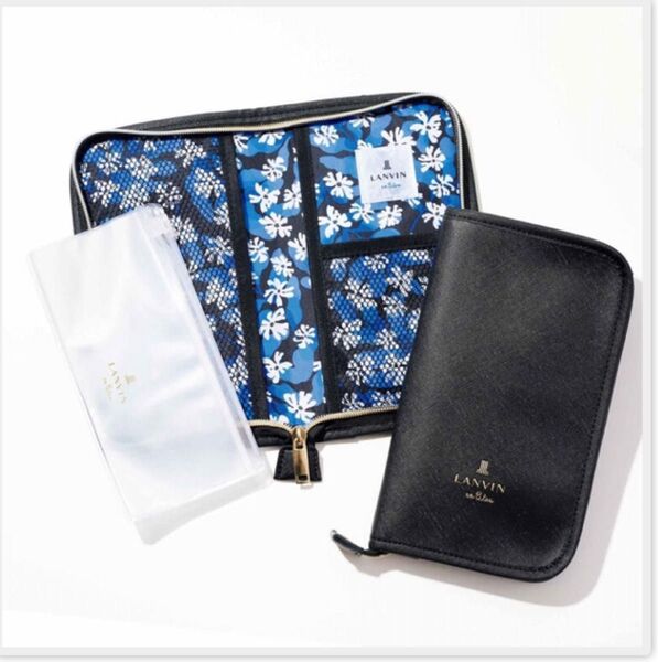 LANVIN en Bleu レザー調マルチケース