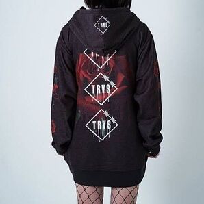 ■初期レア■ TRAVAS TOKYO パーカー 赤い薔薇 Melty Rose フーディー ローズ 原宿系 地雷系 バンギャ