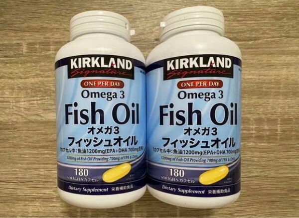 【限定セール】コストコ カークランドシグネチャー フィッシュオイル オメガ3 180 粒 2個セット【新品】