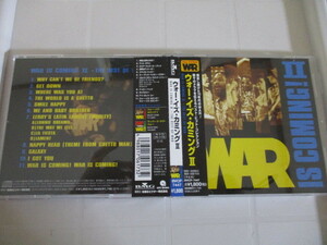 CD War 「WAR IS COMING! II_THE BEST OF …」国内盤 帯付き BVCP-7447 美盤 帯裏に微かなシミ 解説・歌詞に微かな黄ばみ 全11曲