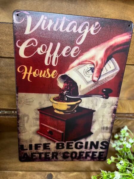 ブリキ看板 コーヒー Coffee
