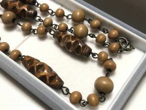 wooden 20.5g design long necklace 