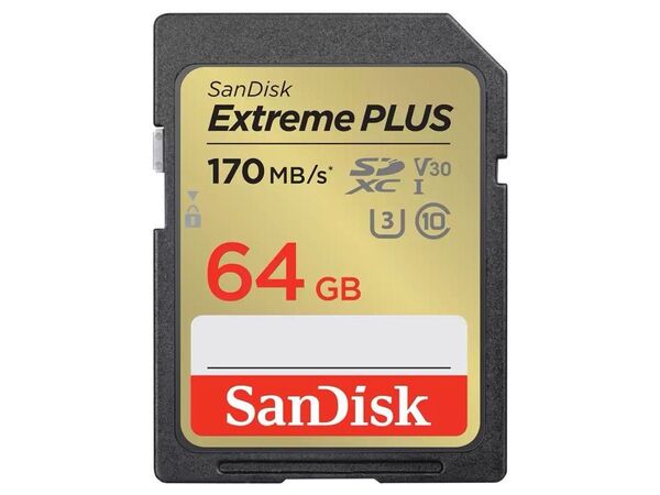 新品未開封 サンディスク SDSDXWH-064G-JNJIP Extreme PLUS SDXCカード 64GB Class10