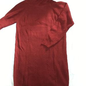 ニット タートルネック リブ編み sizeM M
