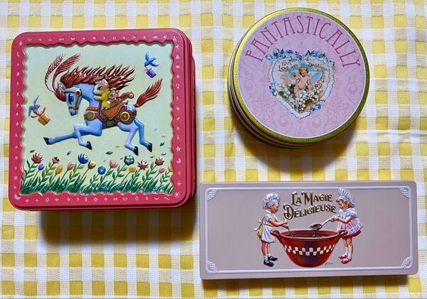 お菓子のミカタ 幸せを届けに缶、エンジェル缶、ツインズ缶 3種セット 美品