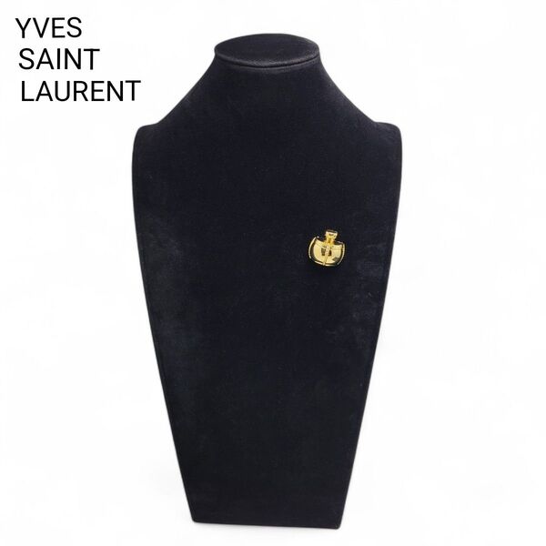 【極美品】YVES SAINT LAURENT ブローチ パヒューム ゴールド