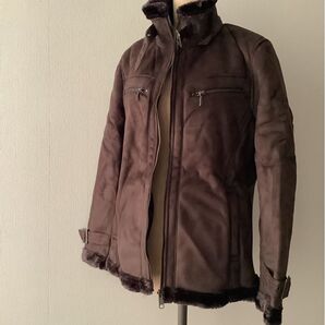 美品ライダースジャケット ジャンバー ジャケット ボア 防寒防風 裏起毛