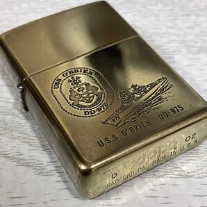 U.S.S. O'Brien DD-975 Zippo。彫刻(中古)