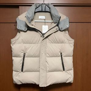 新品未使用 国内販売価格23万円 クルチアーニ CRUCIANI スタンドカラー ダウンベスト グレー52 ロロ・ピアーナ