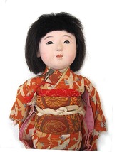 ★古い市松人形 銘「東 錦」女の子　抱き人形　43cm　_画像2