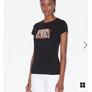 【新品未使用】ARMANI EXCHANGEスパンコールBOX半袖Tシャツ