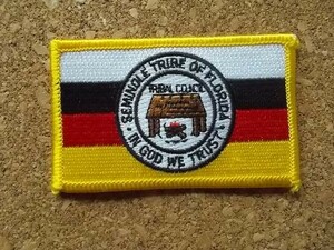 70s セミノール族 フロリダSEMINOLE TRIBE OF FLORIDA ビンテージ刺繍ワッペン/スーベニア部族パッチ旅行インディアン土産ネイティブ