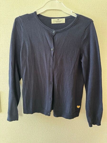H&M キッズ カーディガン 紺色 ネイビー