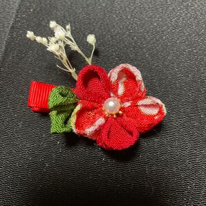 つまみ細工ヘアクリップ 赤ちゃん お宮参り 七五三 ひな祭り
