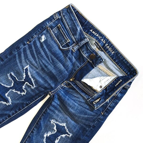 アメリカンイーグル ストレッチ スキニー skinny リペア デニム ジーンズ