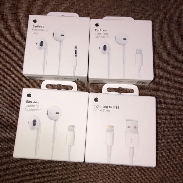Apple 純正品 4点セットLightning EarPods Connector イヤホン