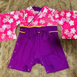 袴ロンパース 80 女の子 お食い始め ひなまつり お正月